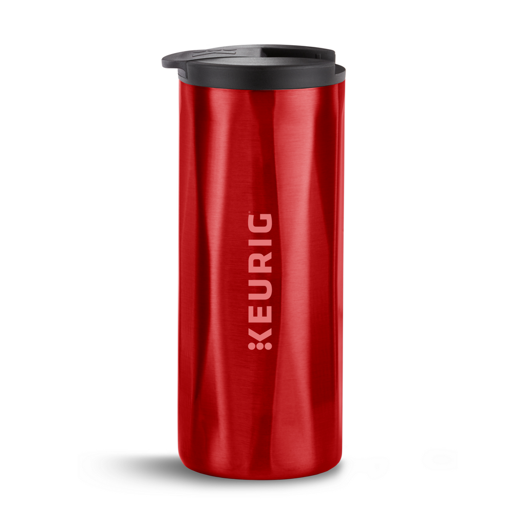 14oz. Faceted Travel Mug Red