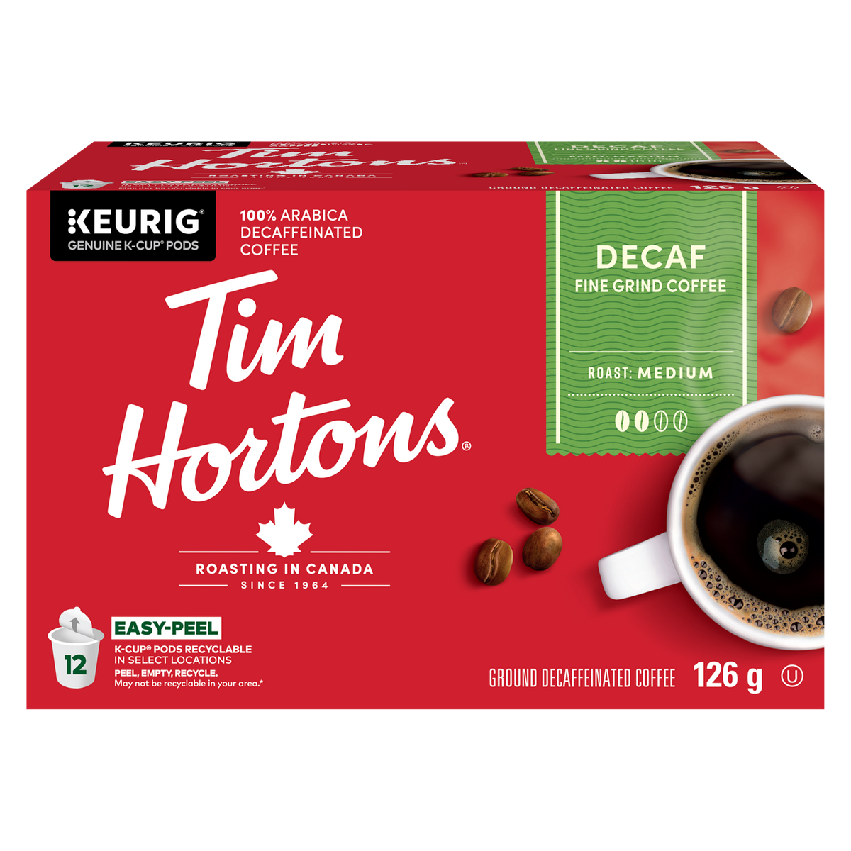 Tim Hortons Decaf Medium Roast Coffee