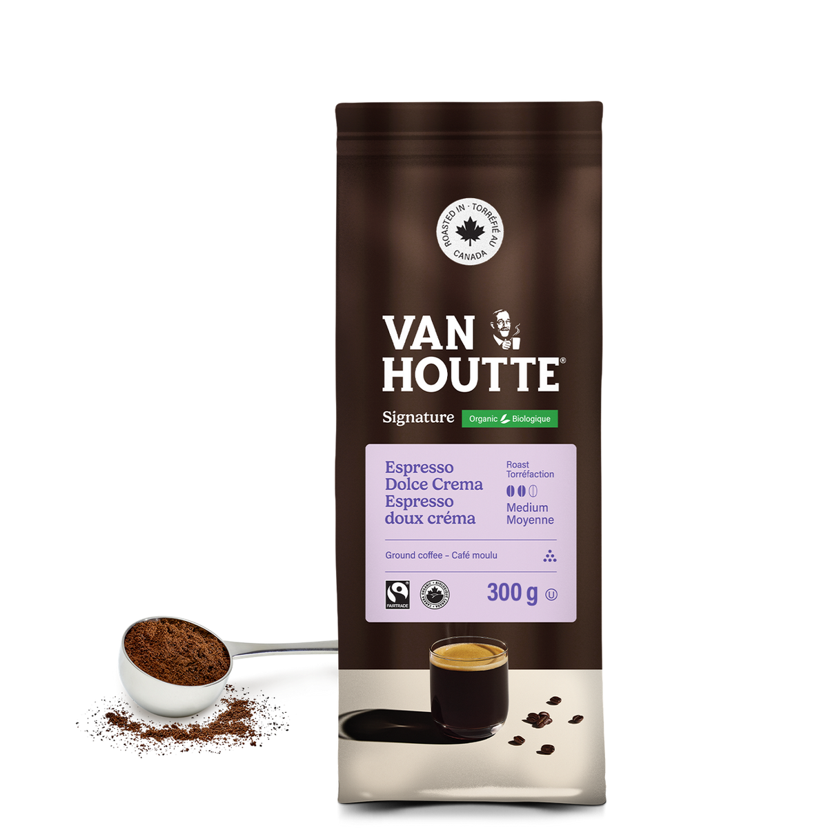 Van Houtte Espresso Dolce Crema Organic Fairtrade Medium Roast Espresso Ground